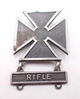 Vintage Sterling Silver Military Uniform Pin, Rifle WWII 10 grams