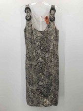 Pre-Owned Tory Burch Black Size 12 Knee Length Sleeveless Dress