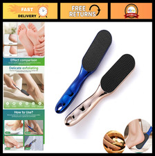 2Pcs Nano Glass Foot File Set - Callus Remover Foot Scraper, Gold Blue