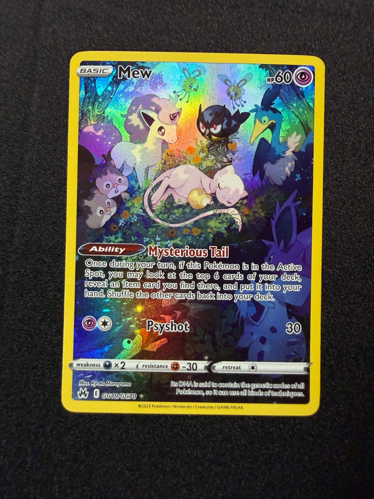 Mew Pokemon GG10/GG70 SWSH: Crown Zenith: Galarian Gallery Holo MINT