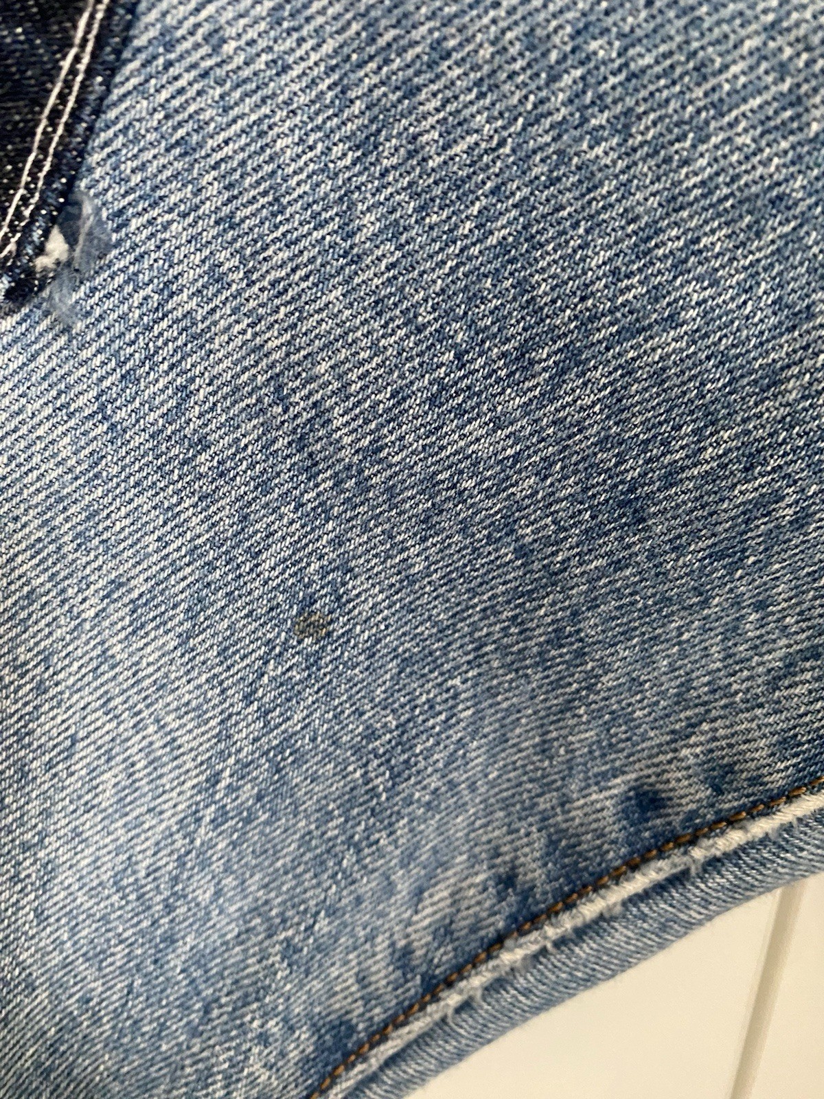 Levi's Premium Patchwork Distressed Straight Blue… - image 9