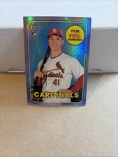 2018 Topps Heritage Tyler O'Neill Purple Chrome Refractor RC-Rookie Card THC-612. rookie card picture