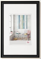 Bilderrahmen schwarz 24 x 30 cm Trendstyle Kunststoffrahmen KP430B