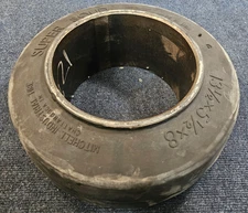 (QTY 1) Super Solid  Smooth Press-On Forklift Tire 13-1/2x5-1/2x8