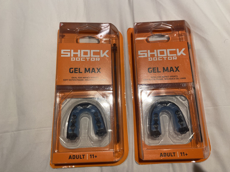 Shock Doctor Gel Max Mouth Guards Lot of 2 New in Box Moldable Gel Liner