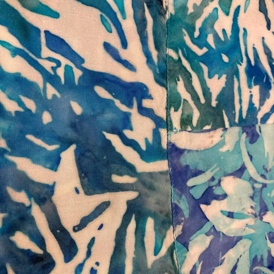 Falda Santiki Mujer Azul Cintura Elástica Palma Tropical Playa Ligera Talla M Foto 2 de 4