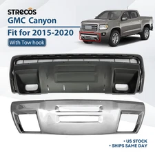 Front Bumper Lower Cover & Bumper Fascia Skid Plate Kit For 2015-2020 GMC Canyon