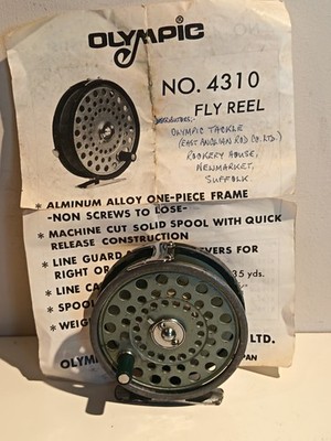 Vintage Olympic 4310 3 1/4'' Fliegenrolle, Hardy Clone.