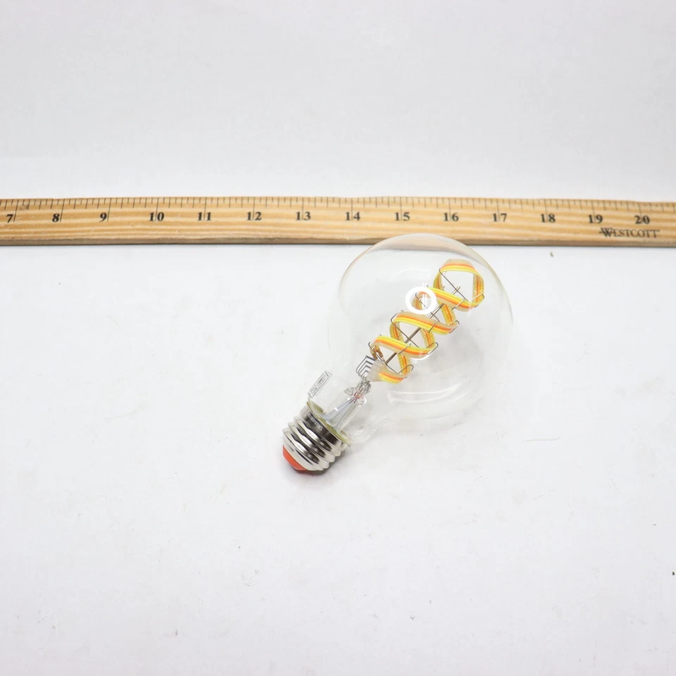 EcoSmart Smart G25 Color Changing CEC LED Light Bulb with Voice Control Clear - Image 3 of 4