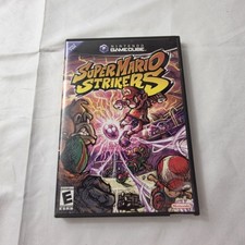 Super Mario Strikers Nintendo GameCube Black Label Complete CIB Tested & Works!