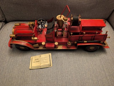 Hobby Retro Model Tin Antique Car Vehicle Toy Fire Truck