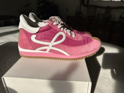 Loewe Flow Runner Sneakers Barbie Pink Nylon/Suede Size 39