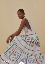 Farm Rio Embroidered Maxi Dress Medium Pineapple & Florals $375 NWT Style 317766