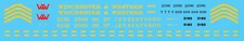 N Scale - Winchester Western GP38 Diesel Decal Set