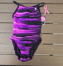 TYR DuraFast Elite Lumen Diamondfit 1 Pc Swim Multicolor Youth Girl Sz 24 New