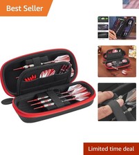 Sentry EVA Dart Case with Red Zipper: Travel-Friendly for 6 Darts Accessories