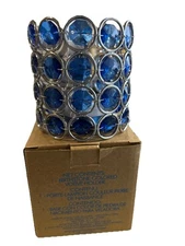 Avon Birthstone Blue Colored Votive Candle Holder, September 2014