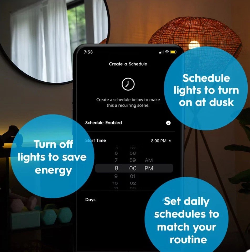 Smart LED 16ft Multicolor Light Strip, 1M+ Settings, Indoor Mood Lighting - Image 2 of 4