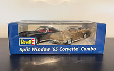 Revell 125 1963 Chevrolet Corvette Split Window Coupe Blackgold Diecast Revell 125 1963 Chevrolet Corvette Split Window Coupe Blackgold Diecast