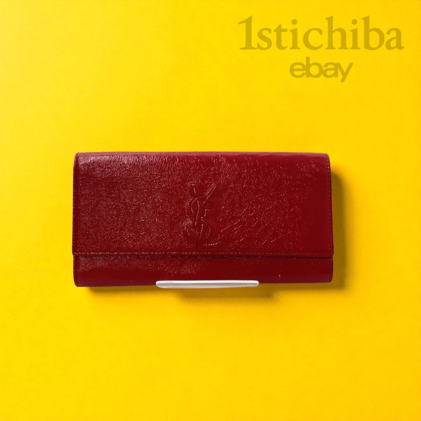 Borsa pochette Yves Saint Laurent in pelle rossa 13x24 5 cm usata