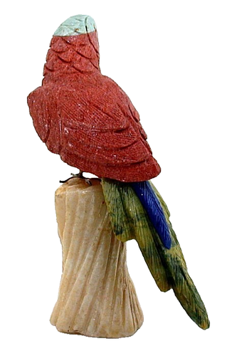 Jasper Lapis Onyx Jade Chrysocolla Parrot Carving Bird Agate Wood Jasper Base - Picture 3 of 3