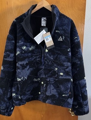 Nike Fleece Jacket Mens Medium Zip Pockets ACG Pullover