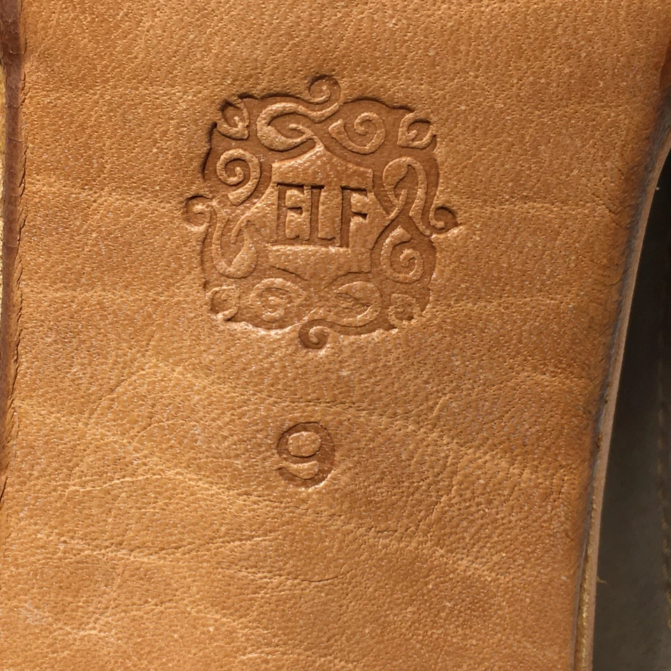 Bali Elf Spirit Walker Clogs Booties Shoes Womens Size 9 Brown Leather Hand Made - Image 2 of 4