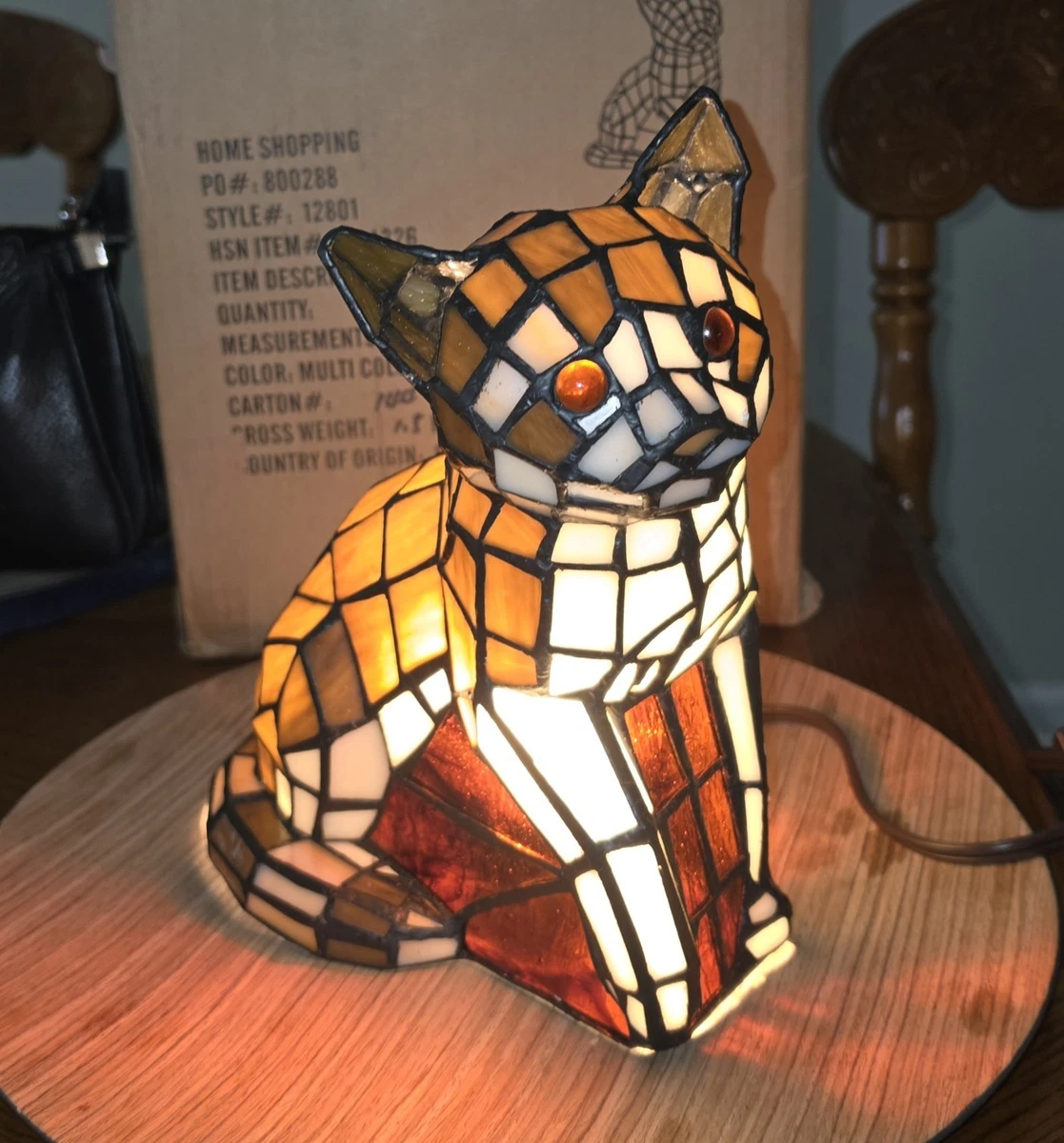 ティファニーイルミネーション猫スタンド tiffany cat lamp products for sale | eBay