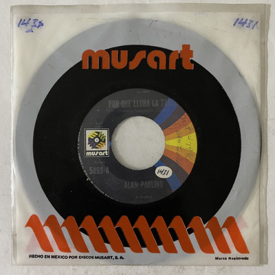 ALAN PAULINO - POR QUE LLORA LA TARDE - 1975 MEXICAN 7'' SINGLE CS WOC, LATIN POP
