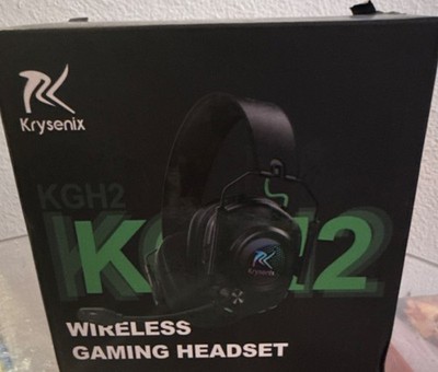 Krysenix KGH2 Wireless Gaming Headset Ear-Cup Over-Ear Headband Black