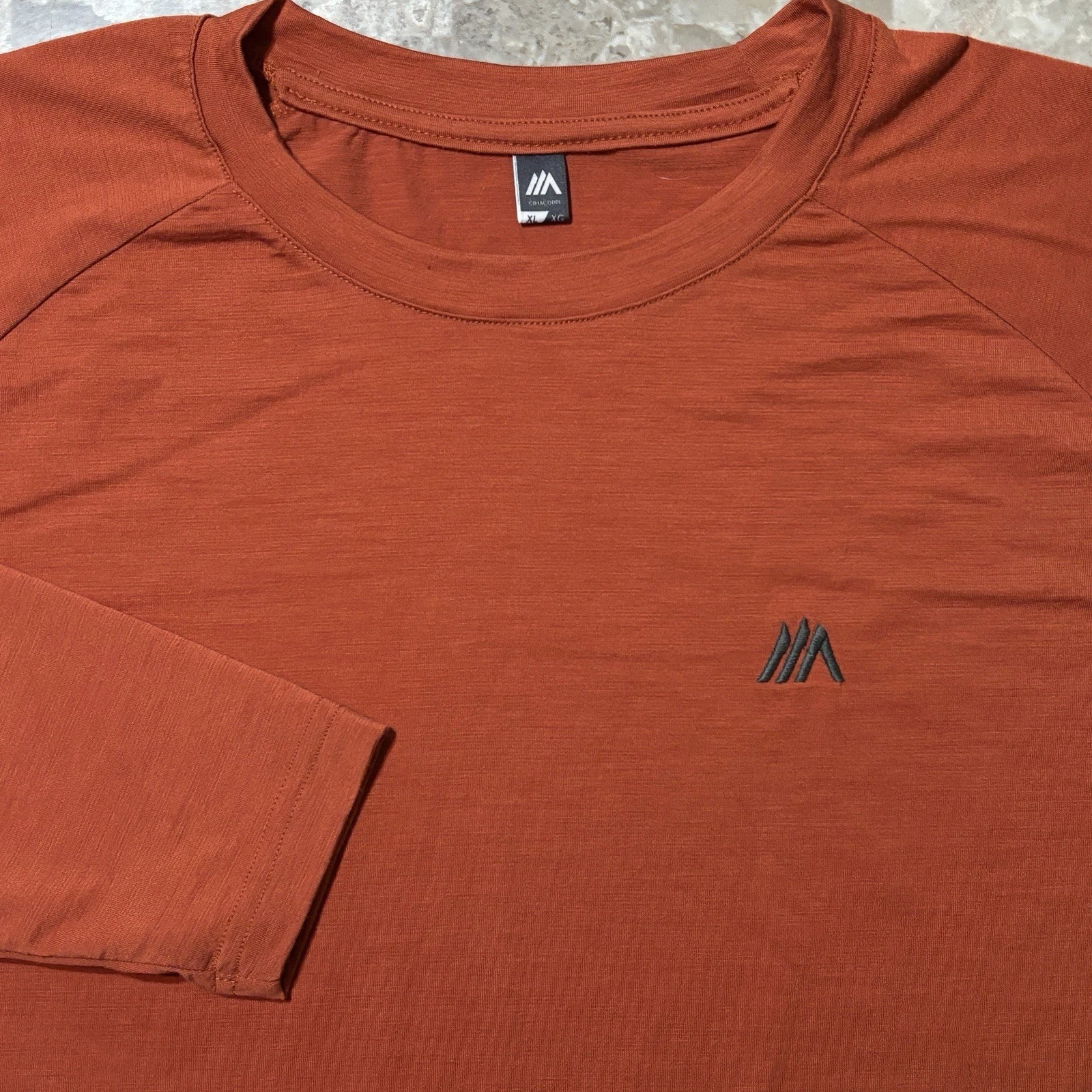 Cima Coppi Merino Wool Base Layer Mens XL Burnt Orange Long Sleeve Cycle Spain