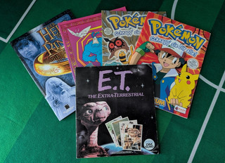 Bundle of 5 Sticker Albums Panini Merlin E.T. Pokémon Lord of the Rings The Tick