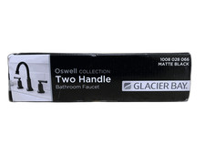 Glacier Bay 8 in. Widespread Double-Handle High-Arc Faucet w/ Matte Black Finish
