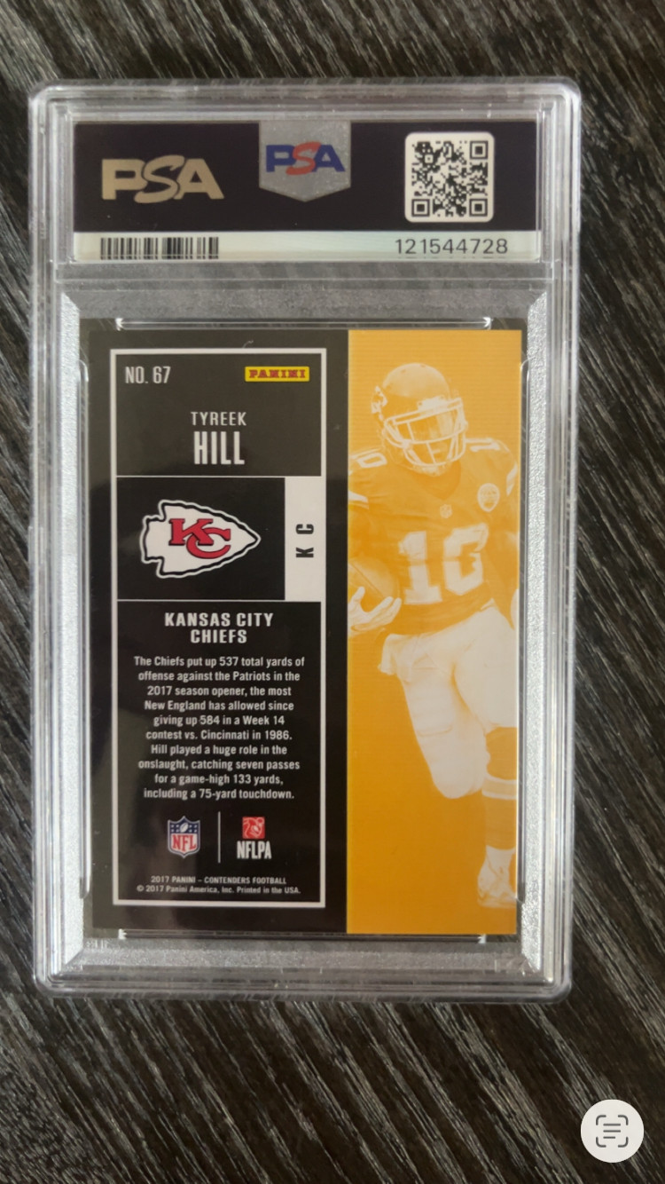 2017 Panini Tyreek Hill #67 Super Bowl Ticket 1/1  view 3
