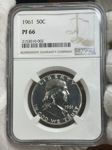 1961 US Franklin Half Dollar NGC PF66 Coin