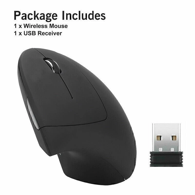 Ergonomic Wireless Mouse 2.4GHz Optical Vertical Mice For PC Computer Laptop - Image 2 of 4