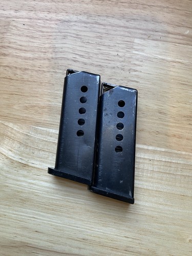 Lot Of 2 - Original Sterling M300 300 25 ACP factory Blued 6 round magazine