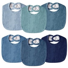 Muslin Baby Bibs Unisex Boys Girls Cotton Drool Adjustable Newborn Teething