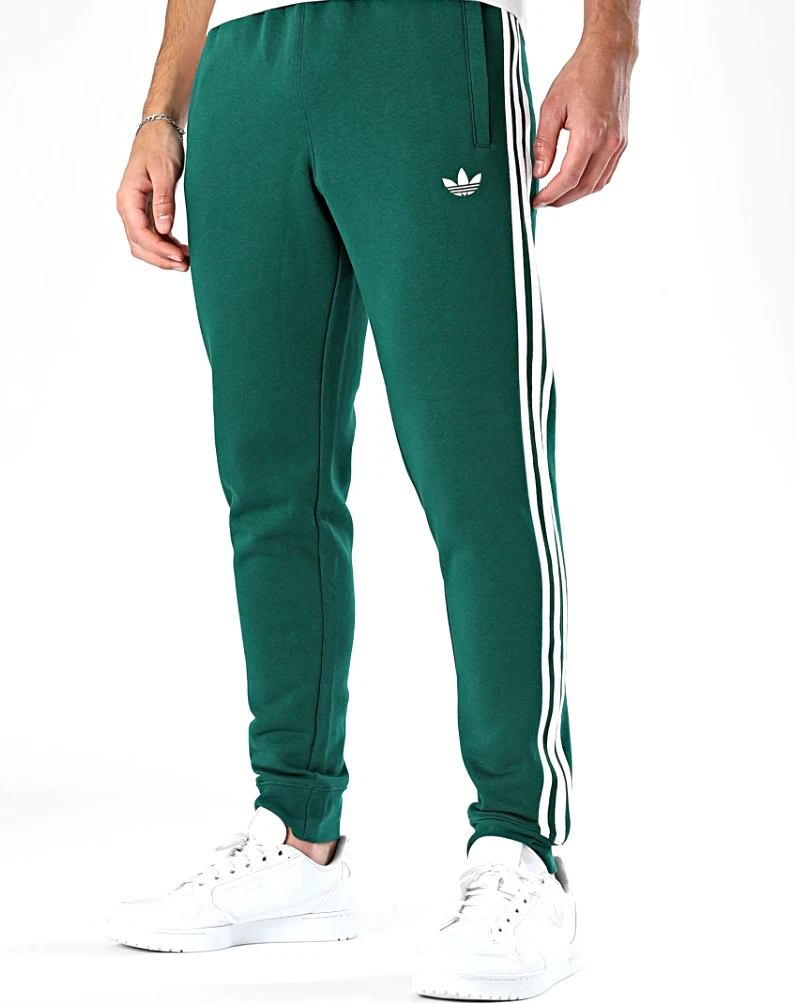 NEW MENS ADIDAS ORIGINALS 3 STRIPES CUFFED TREFOIL PANTS ~SIZE LARGE #KE3559