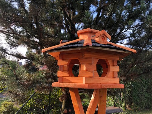 DARLUX Vogelhaus Vogel Futter Futterstelle Vogelstation Vogelvilla Holz Haus L - Bild 20 von 39