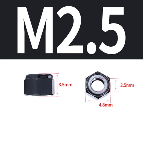 Tuercas de bloqueo de nailon para rueda de coche de radiocontrol de aleación de aluminio M2 M2,5 M3 M4 M5 M6 M8 - Imagen 34 de 89