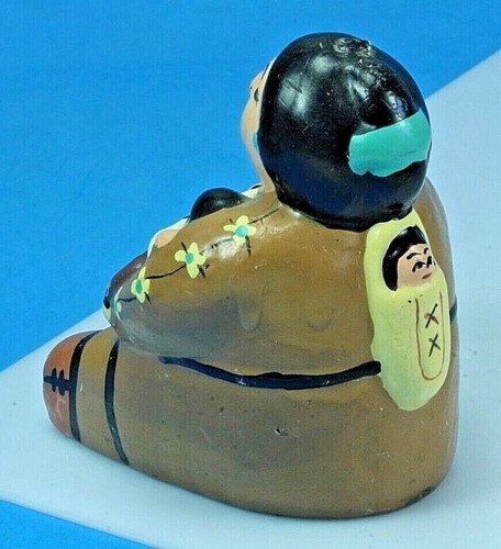 Handmade, Hand Painted Story Teller Wax Candle. 4" X 4" X 3". - Picture 6 of 7