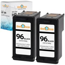 2PK #96 Black C8767WN Ink Cartridges for HP Deskjet 5740 5743 5940