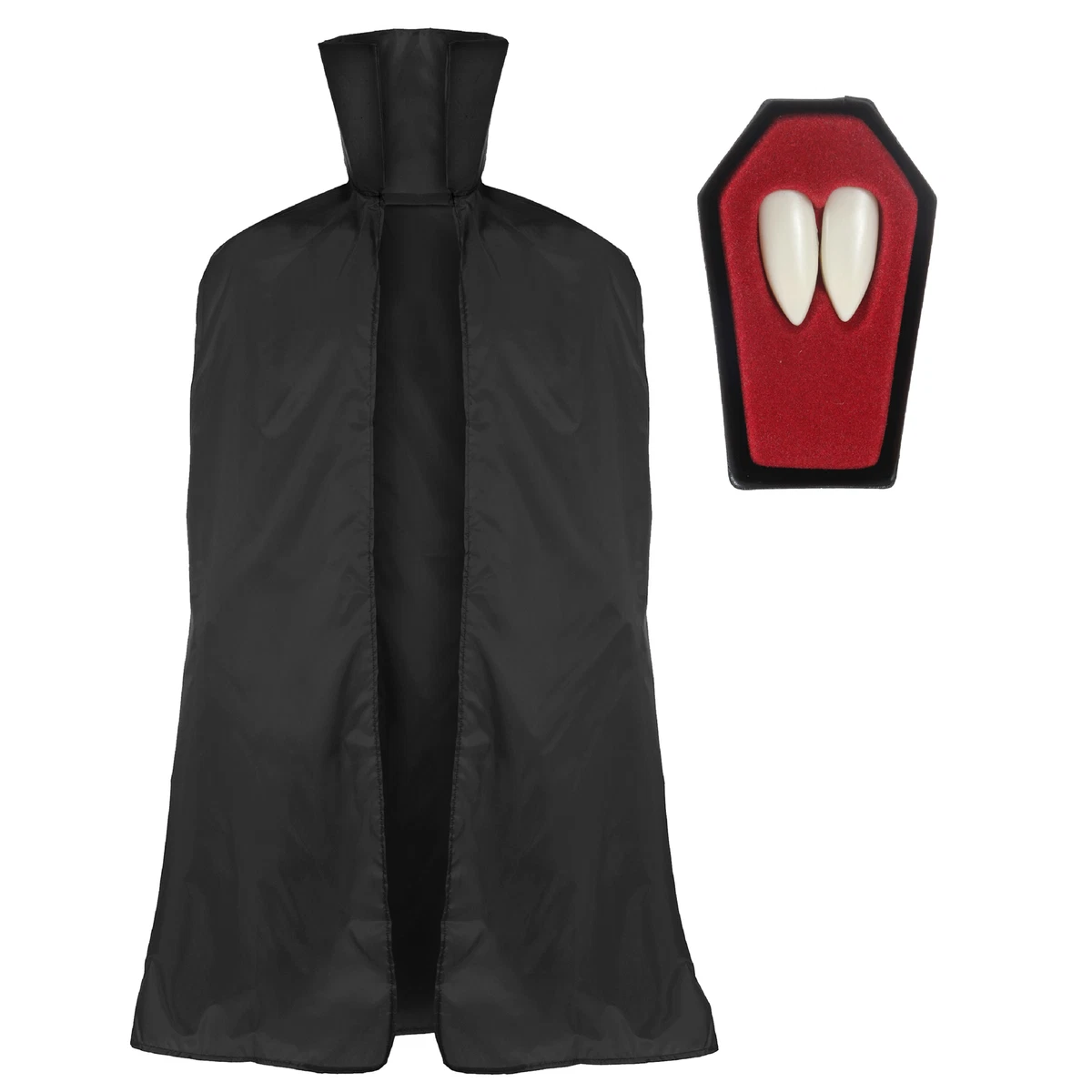Capa De Vampiro Con Capucha - Disfraz De Halloween Negro Para Adultos | Smiffys