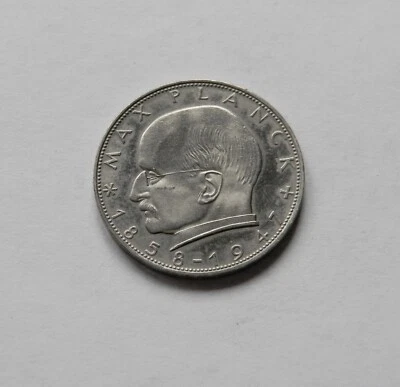BRD: 2 DM 1960 F "MAX PLANCK", J. 392, prägefrisch/unc., II. - Bild 1 von 2