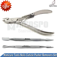 Set Of Nail Manicure Tools Cuticle Nipper Pusher Remover Clipper Nails Care Kit