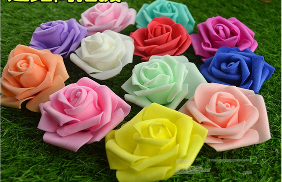 50-500PCS 6cm Foam Roses Artificial Flower Wedding Bride Bouquet Party Decor DIY - Image 3 of 4