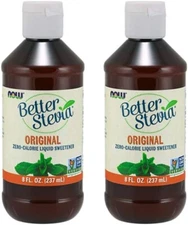 NOW FOODS Better Stevia 2 pack Original Liquid Zero-Calorie Sweetener - 8 oz ea.