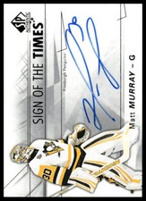 2016-17 SP Authentic #SOTT-MM Matt Murray Sign of the Times