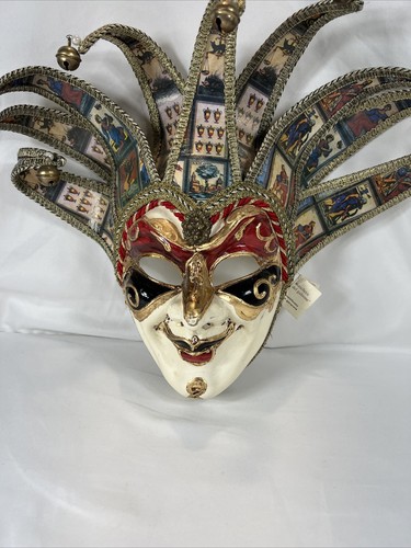 La Maschera del Galeone Hand Painted Venetian Mask Made in Venice Italy Vintage - Picture 2 of 24